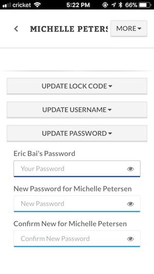 Directly change password