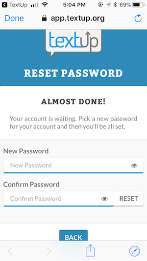 Enter new password