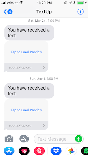 Text notification